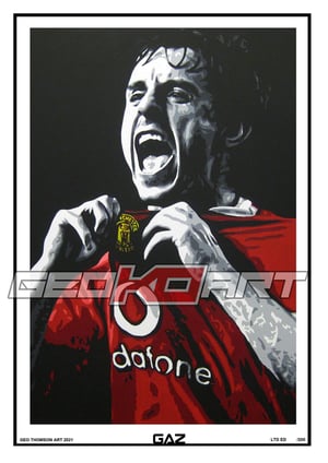 Image of MANCHESTER UNITED 5 X PRINT SET