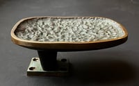 Image 2 of Lateral Bronze Push-Pull Handle with Abstract Pattern European 20th Century