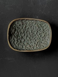 Image 1 of Lateral Bronze Push-Pull Handle with Abstract Pattern European 20th Century