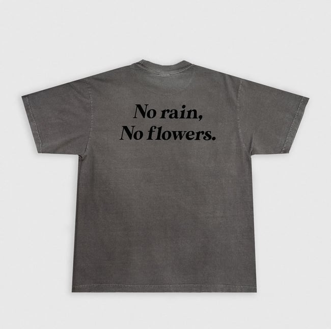 NO RAIN, NO FLOWERS. 