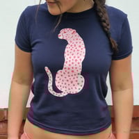 Image 2 of Pink Navy Leopard Tee