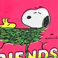 Image 2 of Grand sticker Snoopy fluo - friends