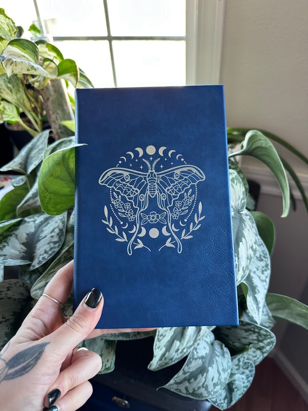 Image of Luna Moth Laser Engraved Leatherette Journal