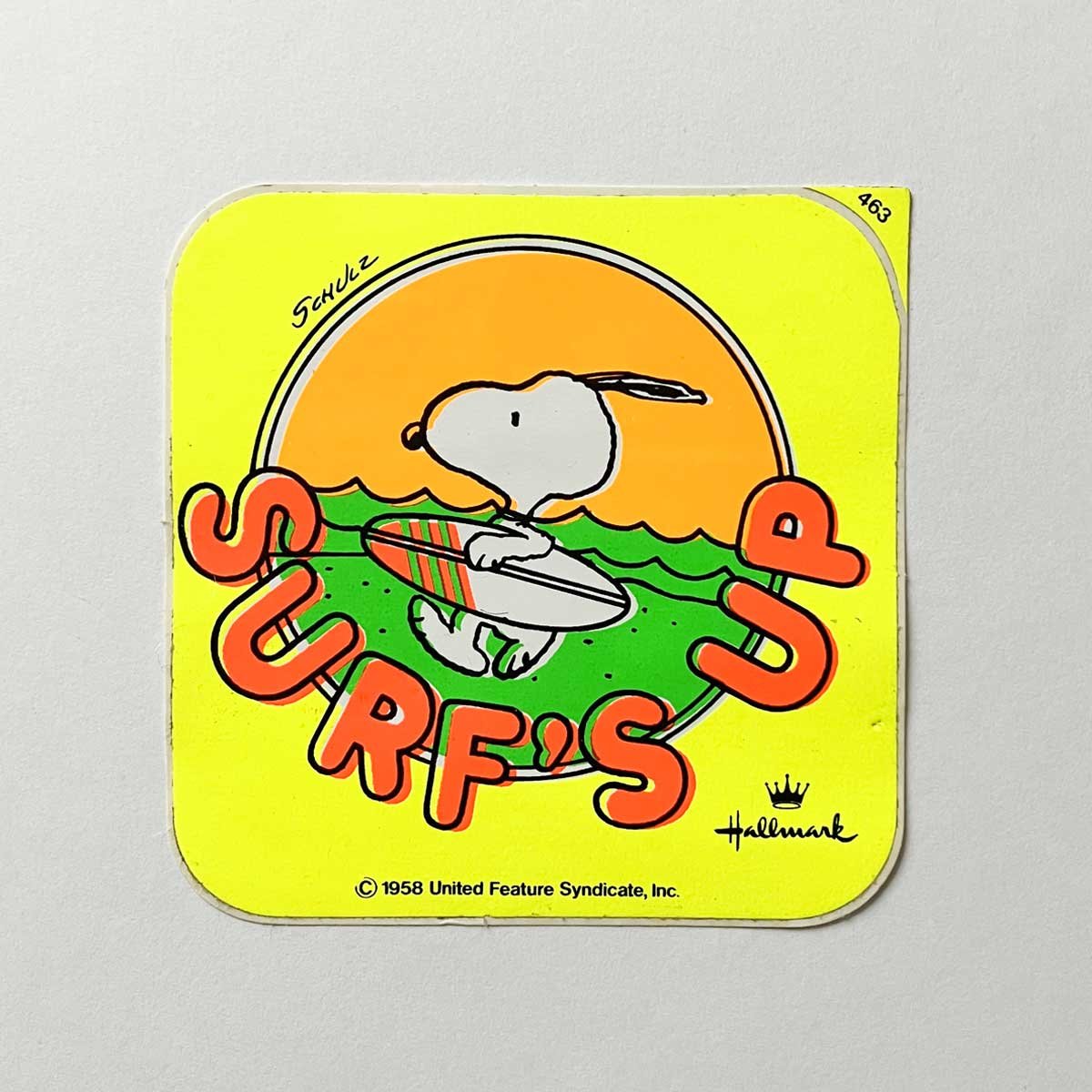 Image of Grand sticker Snoopy fluo - surf