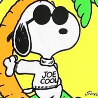 Image 2 of Grand sticker Snoopy fluo - Joe cool