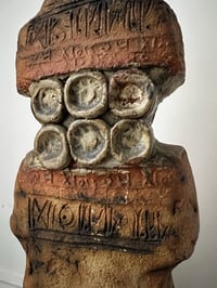 Image 5 of Two Studio Ceramic Lamps in Natural Tones by Bernard Rooke England