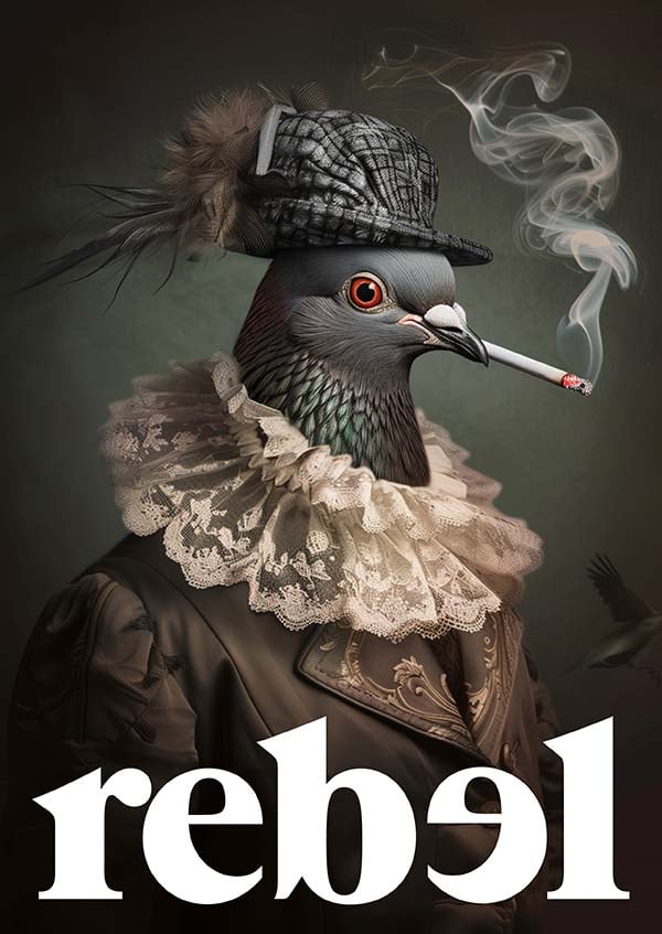 Image of Pigeon Portrait - Rebel
