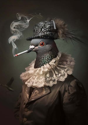 Image of Pigeon Portrait - Rebel