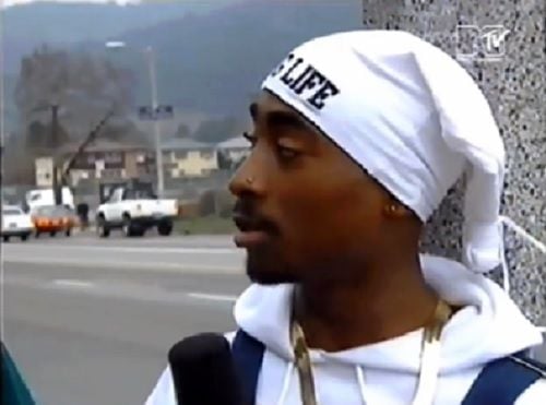 Image of WHITE THUG LIFE BEANIE