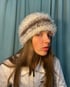 beige fluffy beanie Image 3