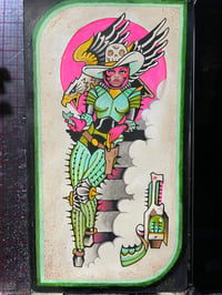 Image 1 of Cactus cowgirl with Ray gun original painting 