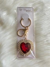 Image 3 of Large Heart Rhinestone Key Chain