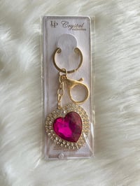 Image 4 of Large Heart Rhinestone Key Chain