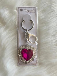 Image 5 of Large Heart Rhinestone Key Chain