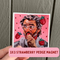 Image 3 of Strawberry Pedge (Stickers and Magnets!)