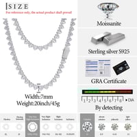 Image 3 of Heart Shape Moissanite Chain