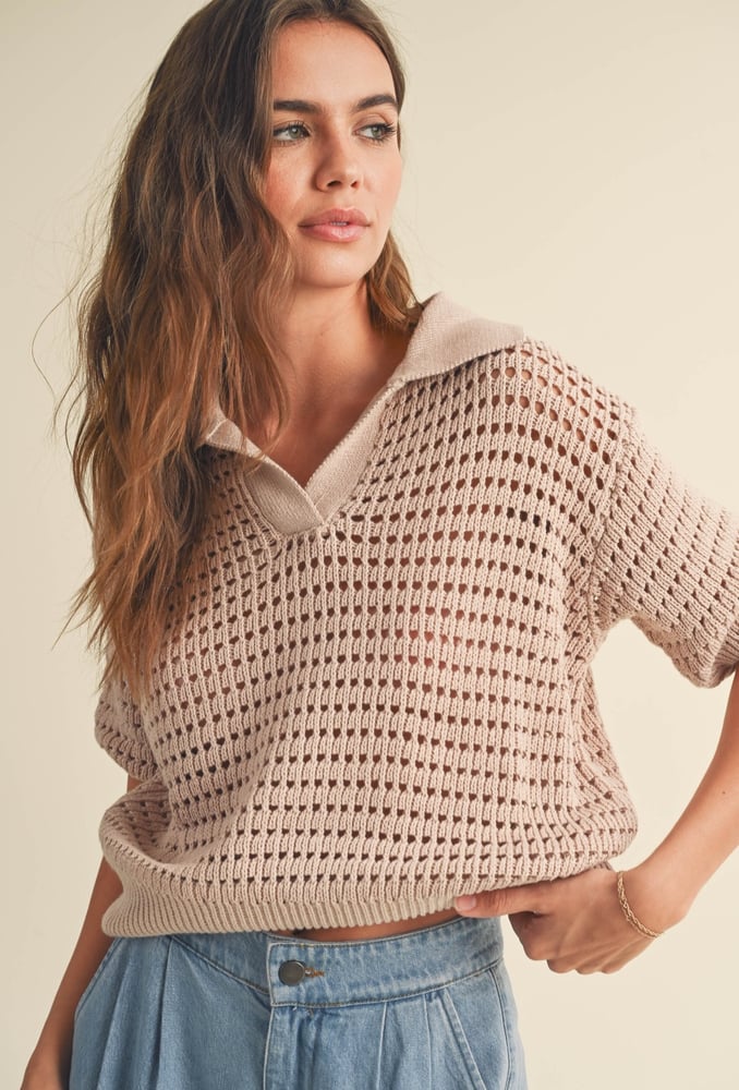Image of Tearose crochet sweater