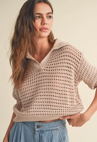 Image 1 of Tearose crochet sweater