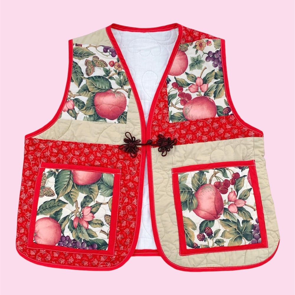 Image of Quilt Vest — Botanical Illustrations