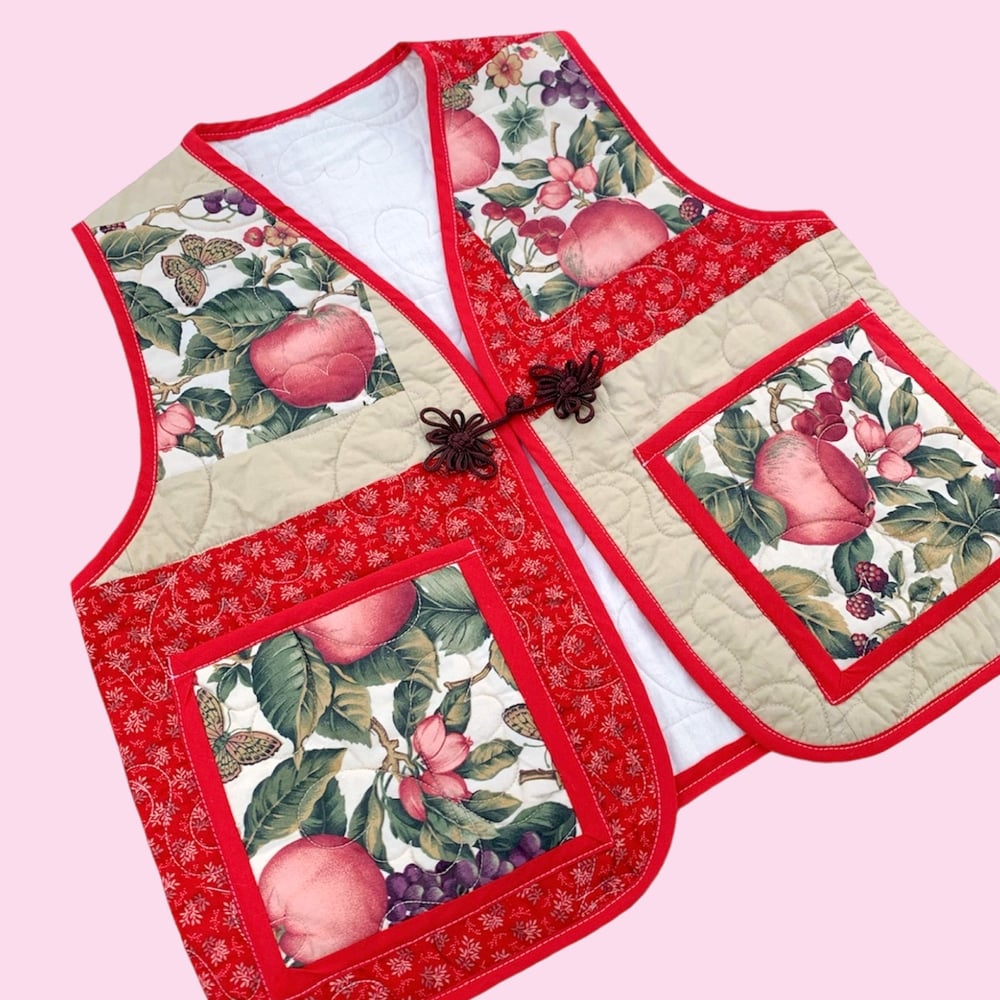 Image of Quilt Vest — Botanical Illustrations