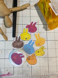 Image 1 of Bunny Bottle: Colorful Rabbit Stickers
