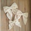 Large beige Posie bow // Posie Collection