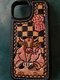 Pink and Brown iPhone Cow Case 