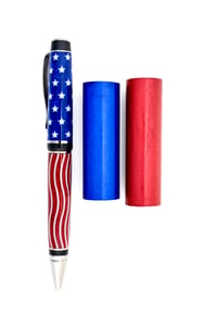 Image 3 of Digital Download: Cylindrical Stars and Stripes .stl files for printing on 3D resin printers!