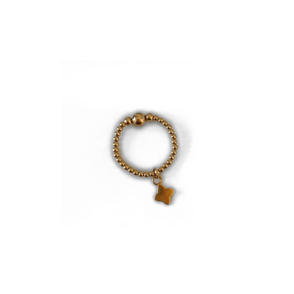 Image of Gold Clover Charm Ring 
