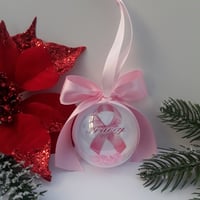 Image 4 of 6cm of 8cm Beautiful Breast Cancer Survivor Ornament,Breast Cancer Survivor Gift,Breast Cancer Survi