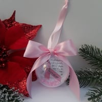 Image 5 of 6cm of 8cm Beautiful Breast Cancer Survivor Ornament,Breast Cancer Survivor Gift,Breast Cancer Survi