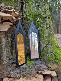 Image 1 of Slender Gothic mirror, Slim mirror, 14' wall mirror