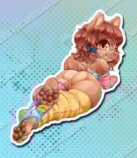 Image 1 of Comfy Bear - Vinyl Sticker