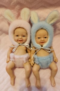 Image 4 of Cute bunny hat and nappy for small dolls NO Dolls