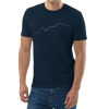 Monte Bianco PULSE T-shirt in Cotone Organico Unisex Blu Navy / white
