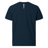 Image 2 of Monte Bianco PULSE T-shirt in Cotone Organico Unisex Blu Navy / white
