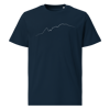 Monte Bianco PULSE T-shirt in Cotone Organico Unisex Blu Navy / white