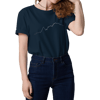 Monte Bianco PULSE T-shirt in Cotone Organico Unisex Blu Navy / white