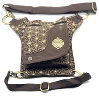 Image 3 of COTTON LEG BELT FANNY PACK FLOWER OF LIFE 