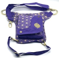 Image 5 of COTTON LEG BELT FANNY PACK FLOWER OF LIFE 