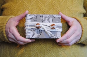 SAMRA — carnet reliure belge — papier artisanal  — couverture en tissu blockprint