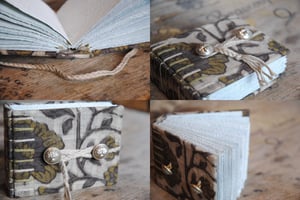 OYUUN — carnet reliure belge — papier artisanal  — couverture en tissu blockprint