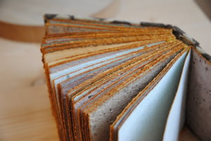 CLYDE — carnet reliure belge — papier artisanal  — couverture en tissu blockprint