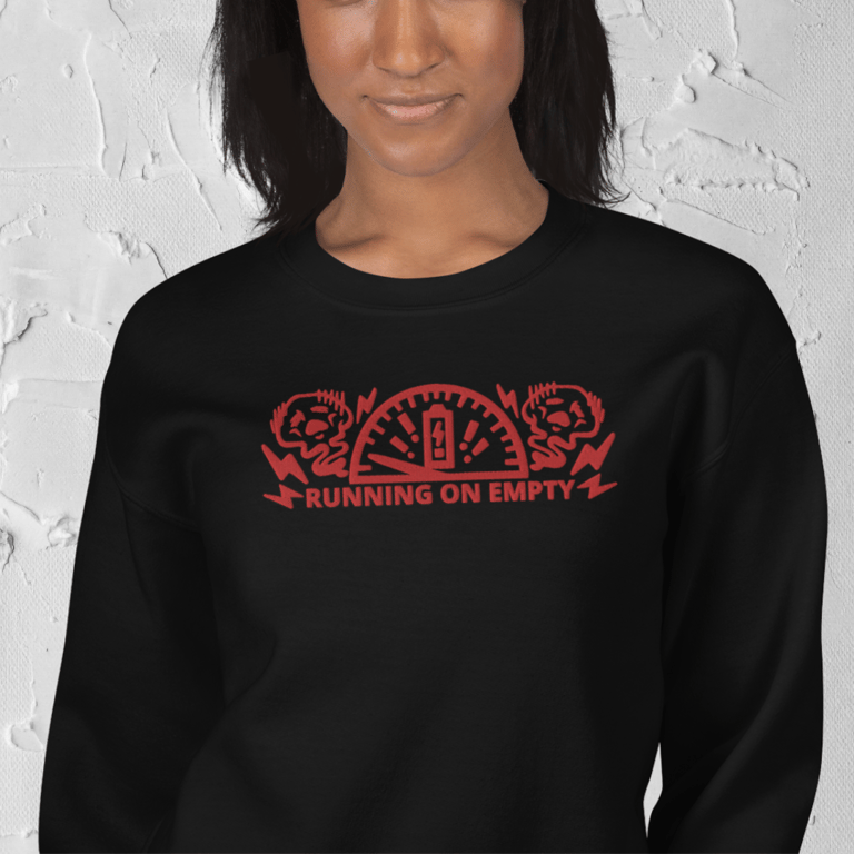 Running On Empty Embroidered Sweatshirt Image 2