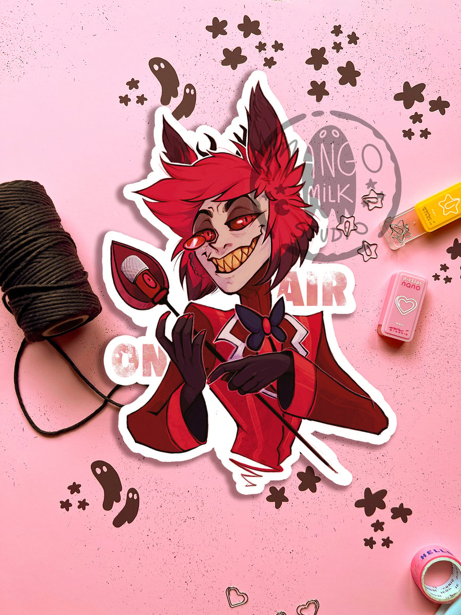 Alastor On Air Vinyl Sticker | Hazbin Hotel | mangomilkstudio