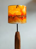 'Swallows at Sunrise' Drum Lampshade by Lily Greenwood (20cm, Table Lamp or Ceiling)