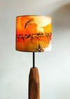 'Swallows at Sunrise' Drum Lampshade by Lily Greenwood (20cm, Table Lamp or Ceiling)