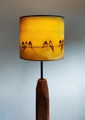 'Swallows' Drum Lampshade by Lily Greenwood (20cm, Table Lamp or Ceiling)