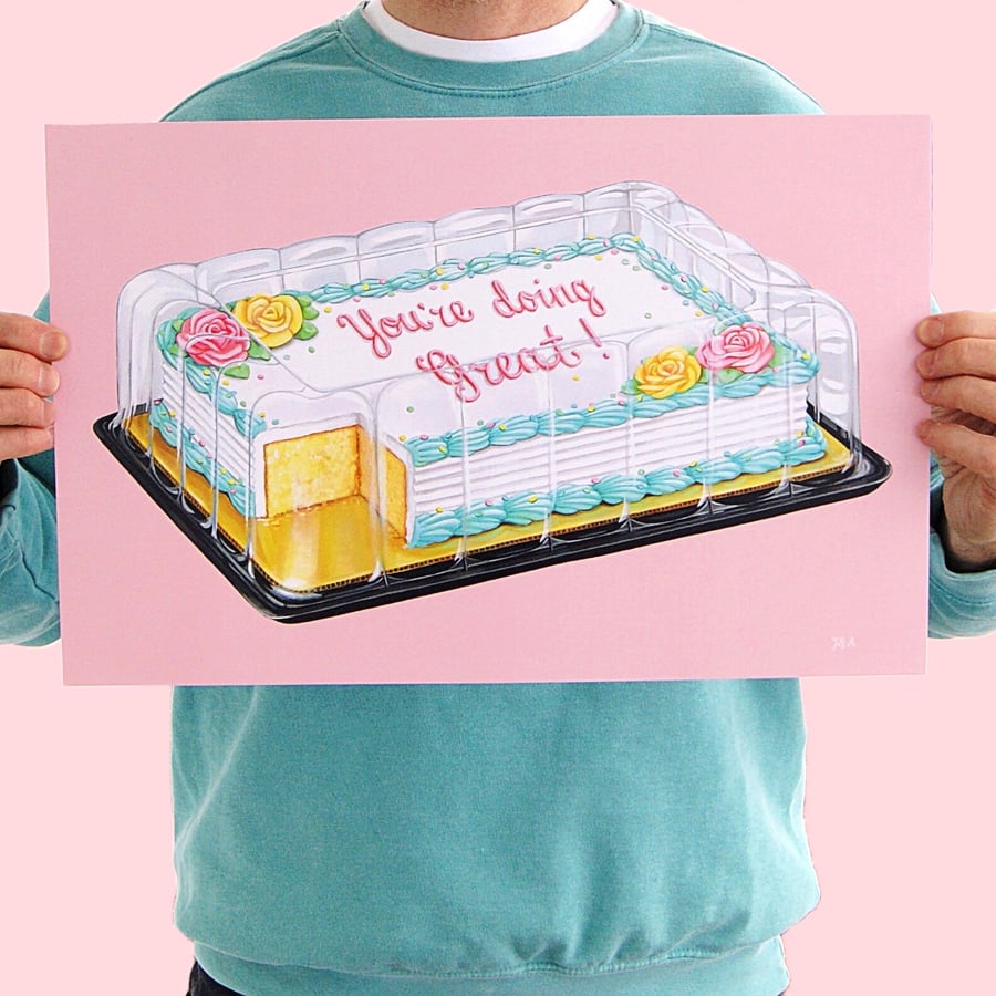 Image of Grocery store sheet cake 11x17  print