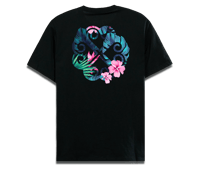 Image 1 of Floral V1 - Black tee